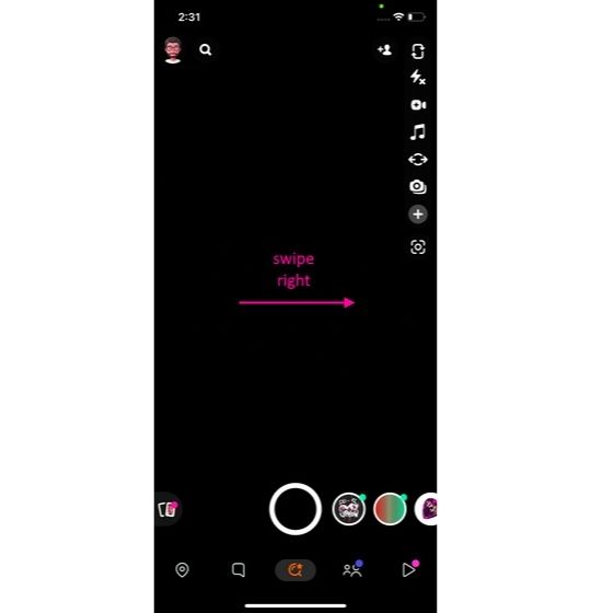Open Snapchat app